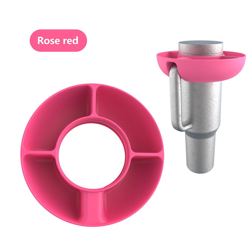 Silicone Tumbler Snack Bowl Reusable Snack Ring for 40 Oz Tumbler with Handle 4