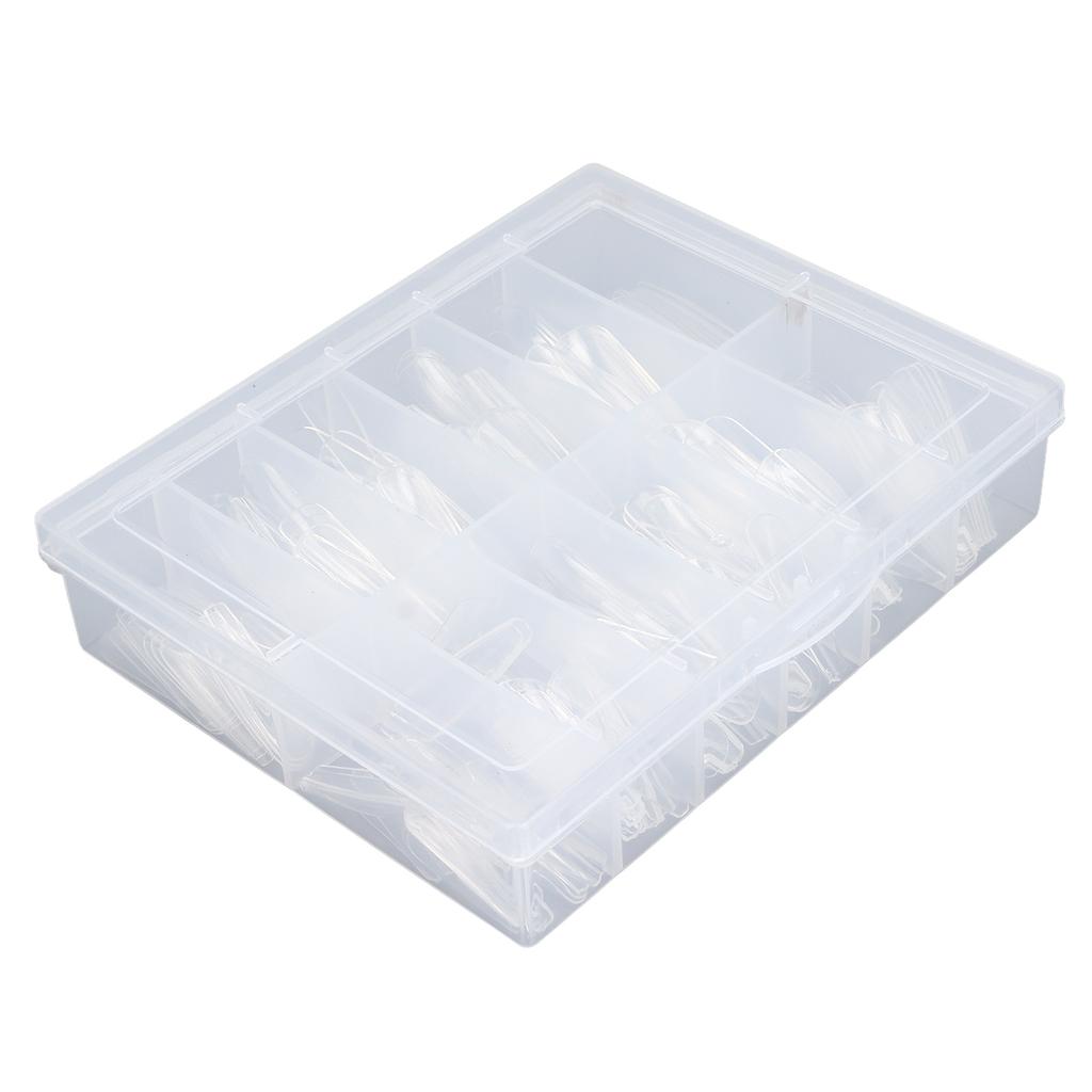 240pcs Artificial Ultra Thin Nail Tips Transparent False Nail Extension Tips Clear Nail Tips