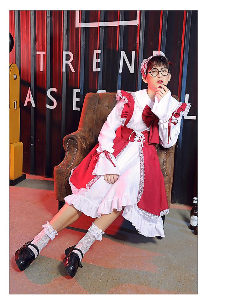 Black & White Lolita Maid Costume Dress for Women & Crossdressers