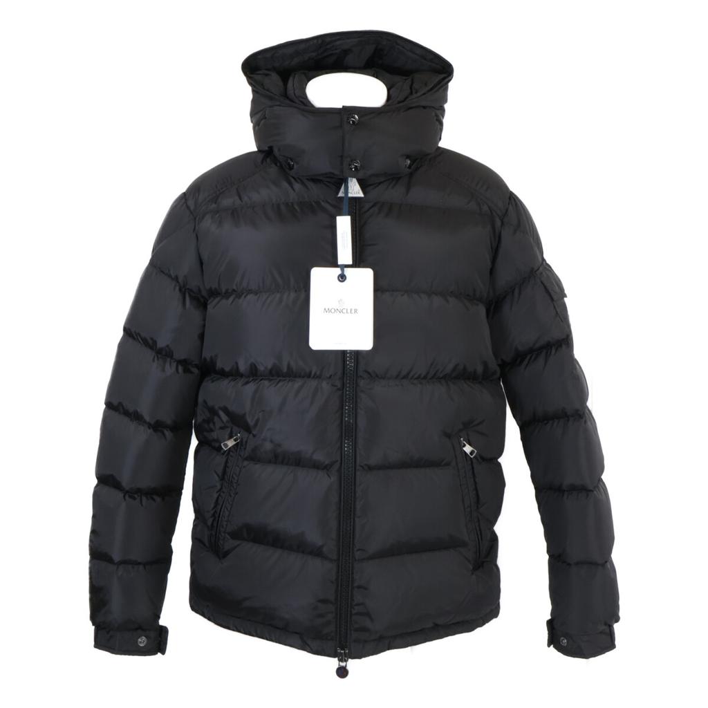 Moncler 25-jährige MAYA technische Nylon Daunenjacke mit Kapuze Jacke 4 schwarzGebraucht