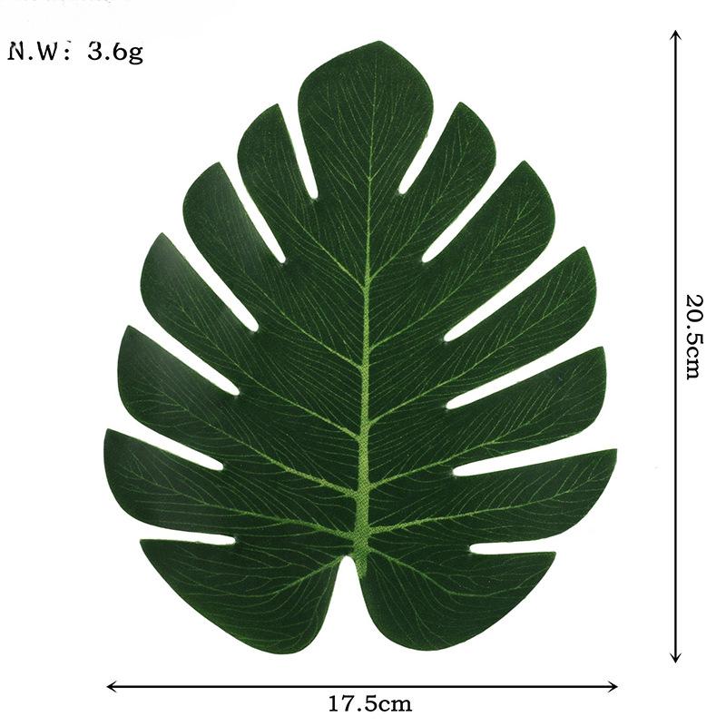 24PCS Simulation Turtle Back Leaves Outdoor Plant Wall Party Decoration Props Fake Green Plant Living Room Decoration