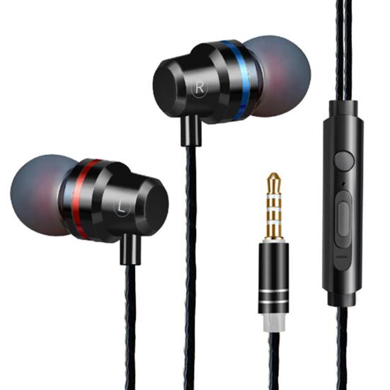 YE1 Wired Earbuds Ergonomic Wire Control In-ear 3.5mm Portable Heavy Bass Earphones for Sports