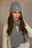 Leticia Cashmere Hat and Scarf Set, Gray