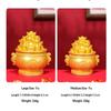 1Pcs Prosperity Sculpture Centerpiece Treasure Basin Statue For Office Shelf Desk Tabletop Art Craft Ornament Home Decorations