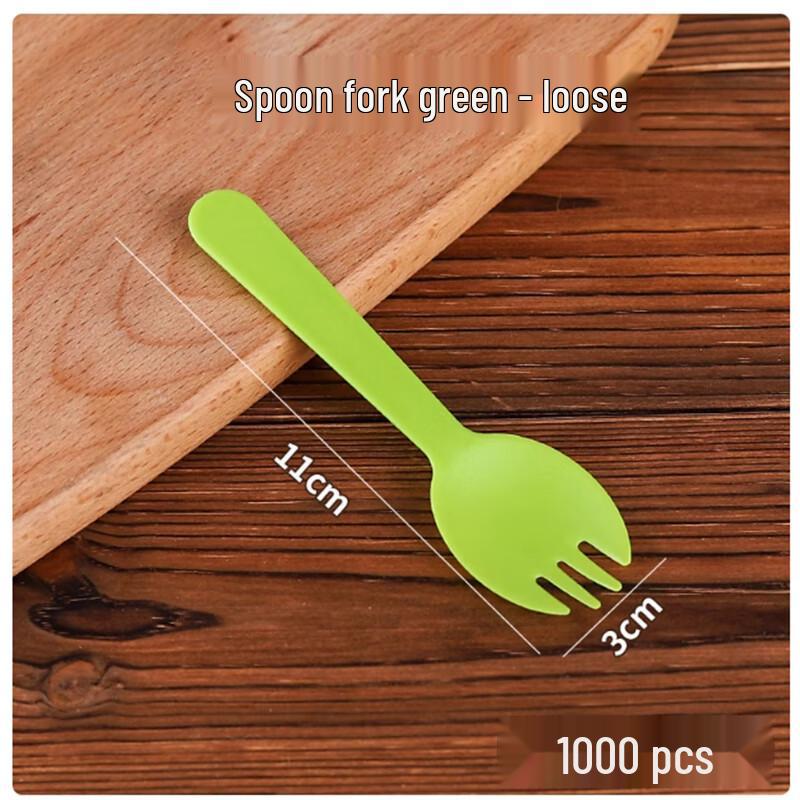 Saintbale Thickened Disposable Plastic Fork Spoons