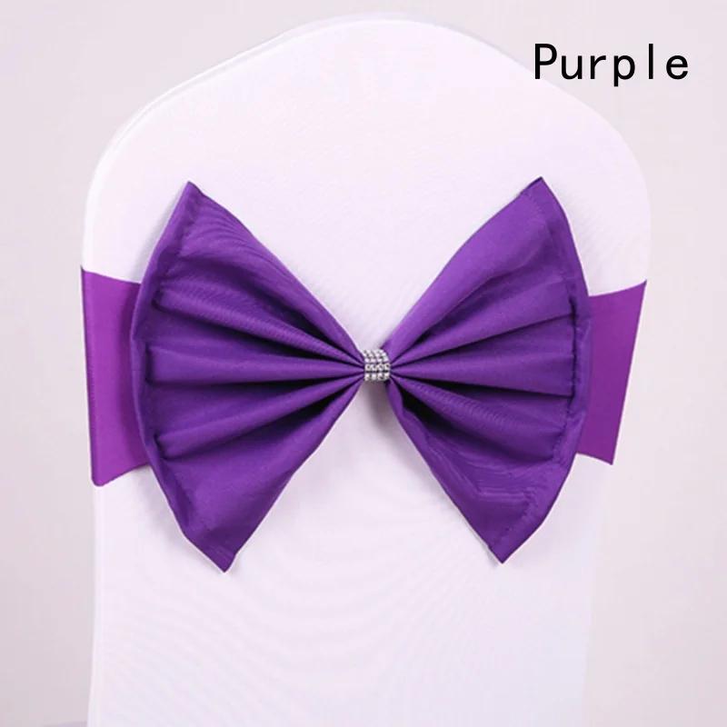 

50/30/10pc/Lot Bow Chair Sashes Band For Wedding Party Birthday Banquet Spandex Stretch Blend Chair Bow Tie Band Belt Ties Cover 10PCS
