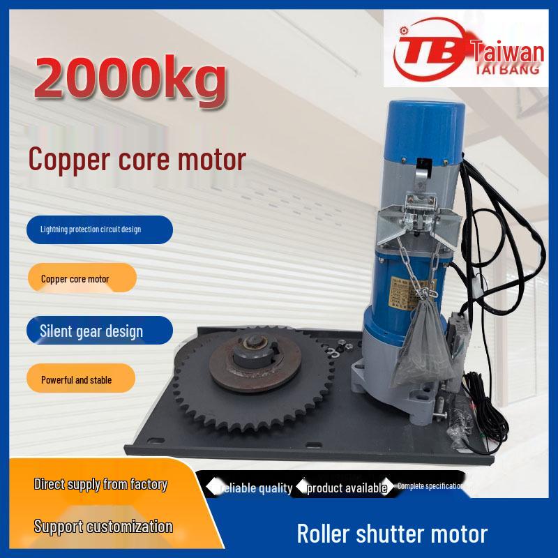 Copper Core 2000kg Electric Roller Shutter Door Motor with Remote Control - Automatic Garage Door Accessory No