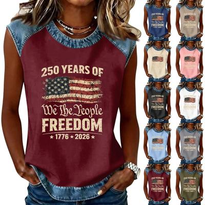Women's Casual Round Neck Pullover Printed T-Shirt Top