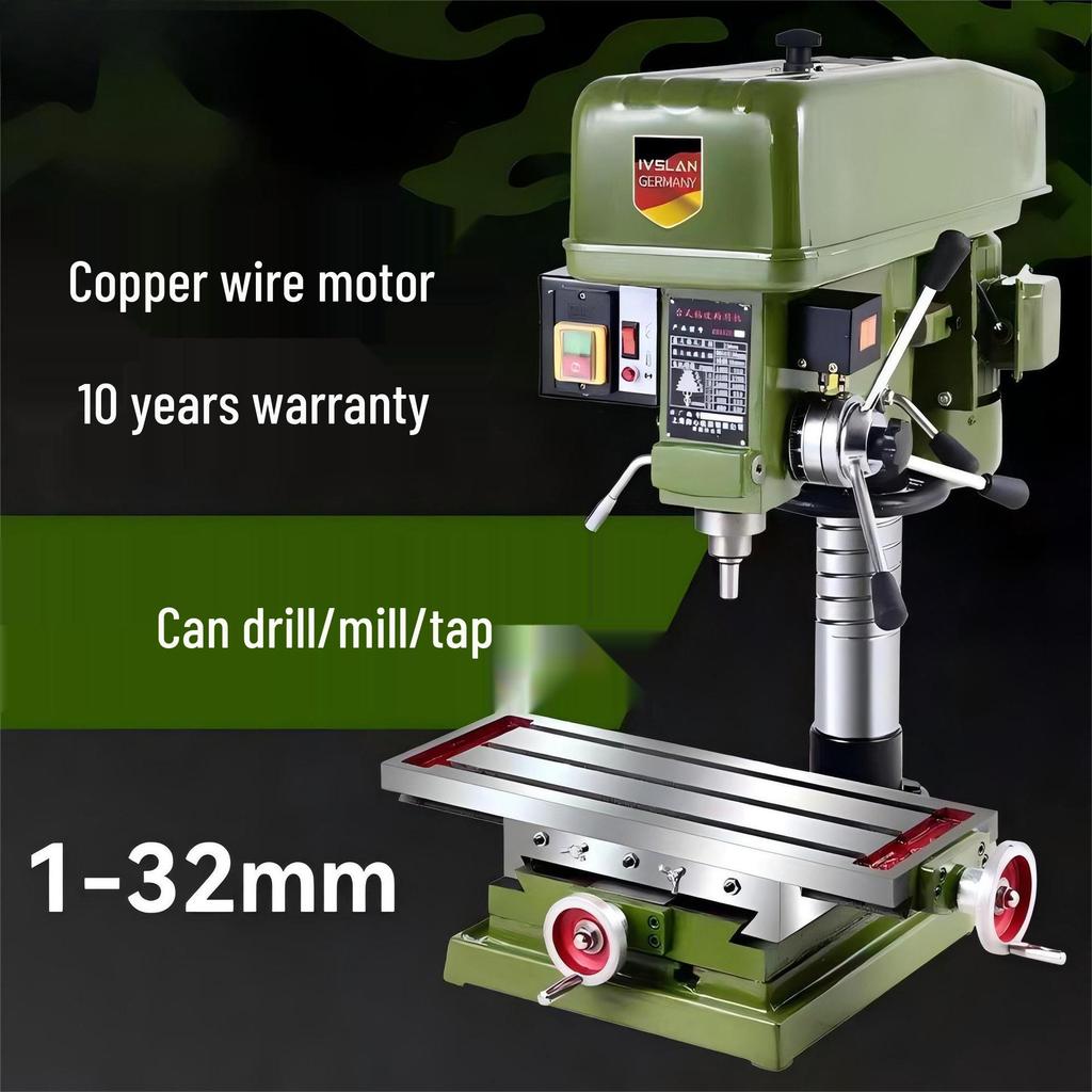 220V Industrial Bench Drill: High-Power Multi-Functional Desktop Drill Press for Metal