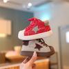 New Winter Baby Shoes Leather Short Fur Star Toddler Kids Shoe Soft Sole Outdoor Tennis Fashion Little Baby Boys Sneakers