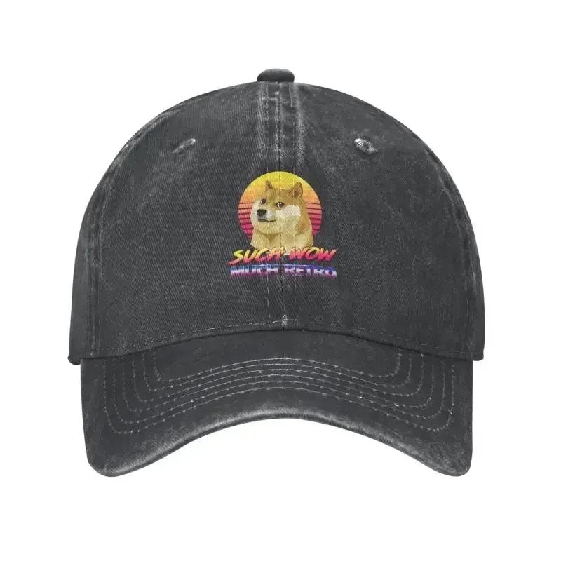 Custom Cotton Such Wow Much Retro Cheems Doge Baseball Cap for Unisex Women Adjustable Shiba Inu Dad Hat Streetwear Adjustable Cap& 8Y