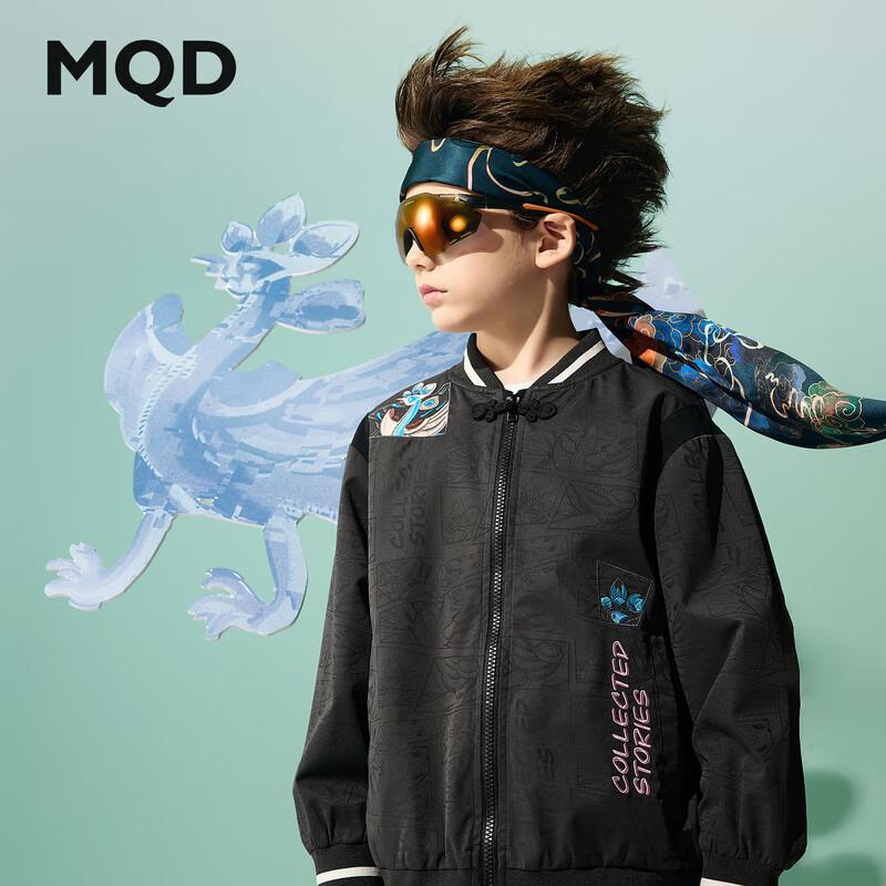 MQD Boys  2025 Spring Chinese Style Embroidered Baseball Jacket 120cm