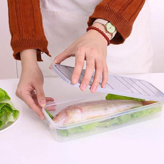 Food Preservation Refrigerator Plastic Storage Box Freezer Container with Lid