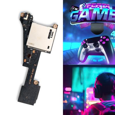 Game Machine Card Slot Jack Socket Game Console Replacement Game Card Slot Reader with PCB Board for Switch OLED
