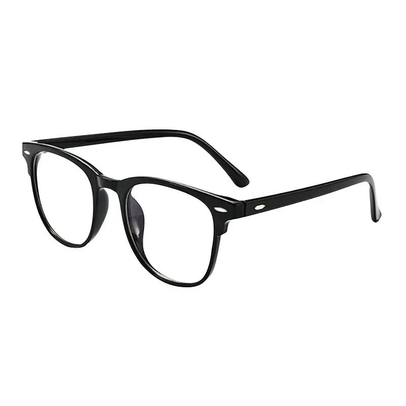 Montura transparente para gafas de ordenador para hombre y mujer, gafas redondas antiluz azul, gafas de bloqueo, gafas ópticas