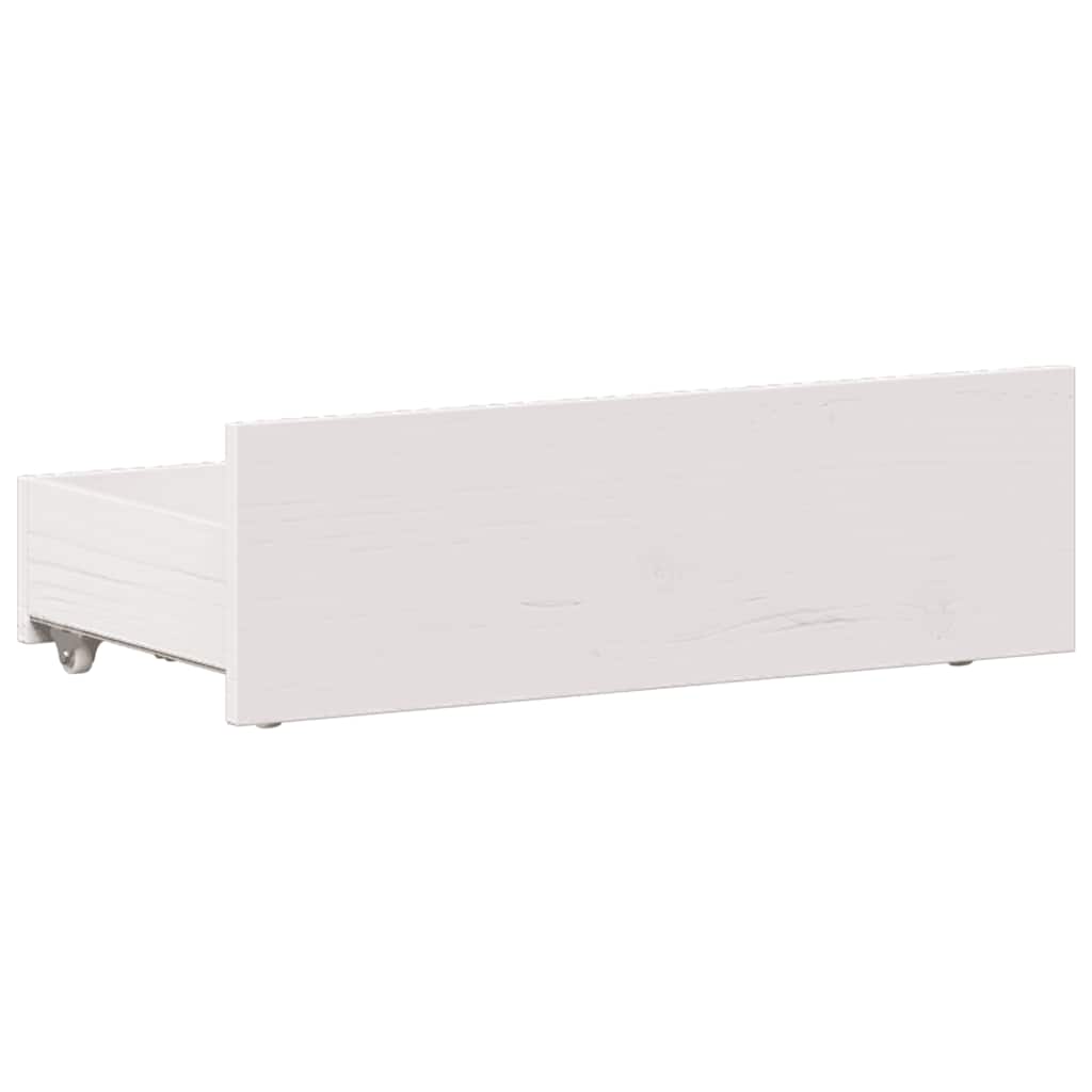 Solid Wood Bed Without Mattress with Headboard White 75 X 190 Cm