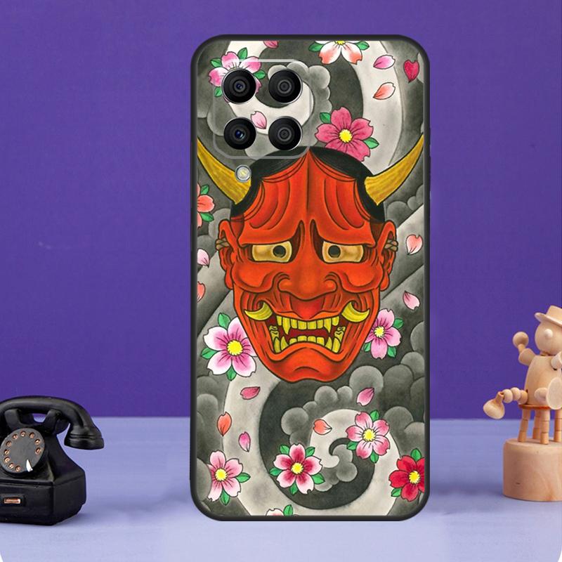 Japanese Hannya Mask Case For Samsung Galaxy M36 M56 M16 M33 M53 M13 M12 M32 M52 M20 M15 M55 M31 M14 M35 M34 M54