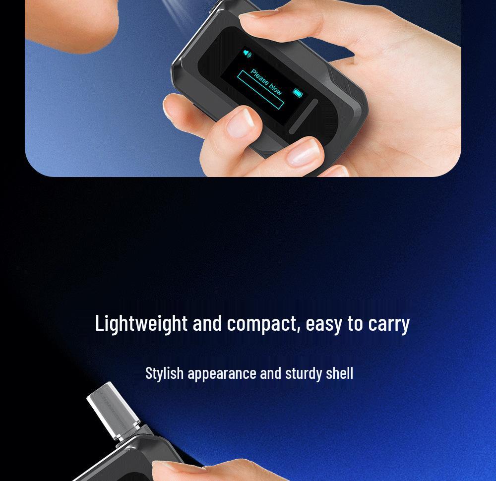 Compact Personal Breathalyzer - Portable Alcohol Tester for Home Use