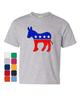 Democratic Party Donkey Logo Youth Kids Boys T-Shirt Political Liberal Left Wing Kids Tee