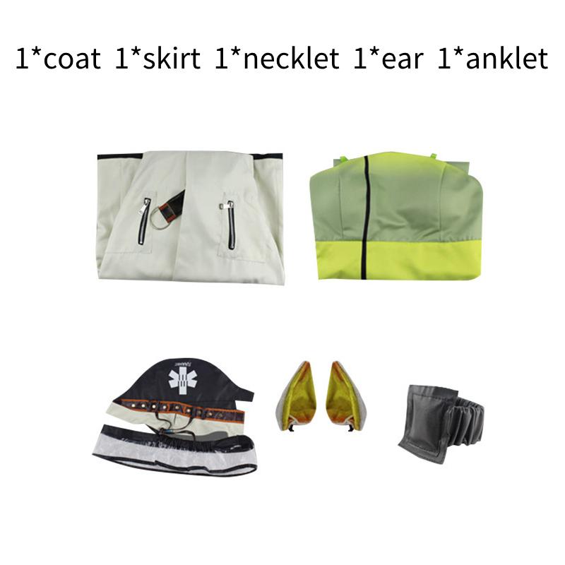 

Arknights Сура Сиу Косплей Набор одежды Полиэфирное волокно Аниме Мода Косплей 3XL