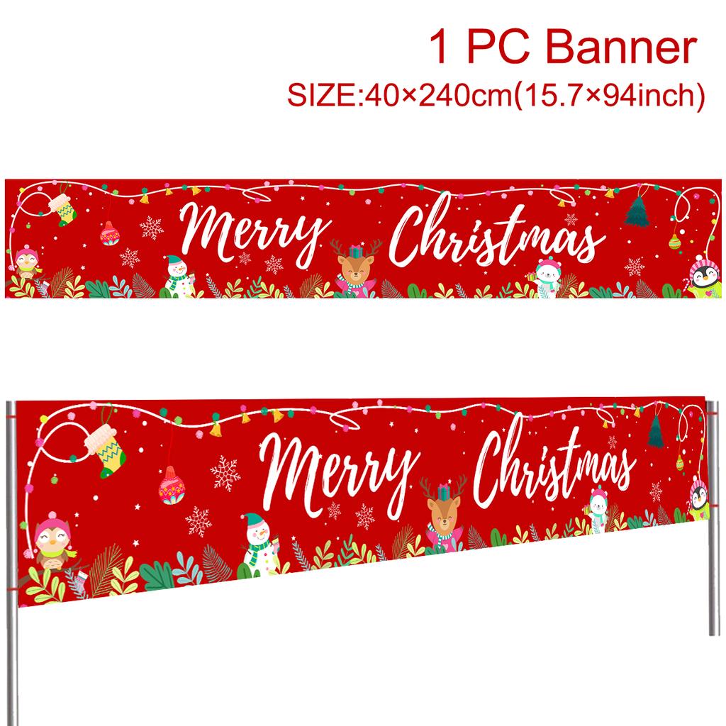 Christmas Outdoor Banner Merry Christmas Decorations For Home 2025 Navidad Kerst Xmas Decor Noel Kerst Happy New Year Gift 2025