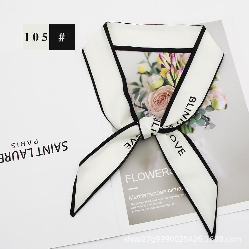 

Универсальный шелковый шарф: Сувенирная лента для волос с цветочным принтом и бантом