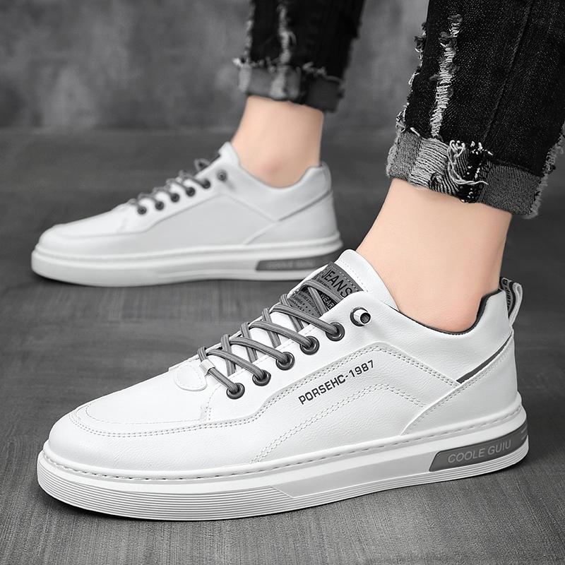 Fashion New Large Size Men's Casual Comfortable White Board Shoes Four Seasons Matching Board Shoes Couple Casual Shoes
