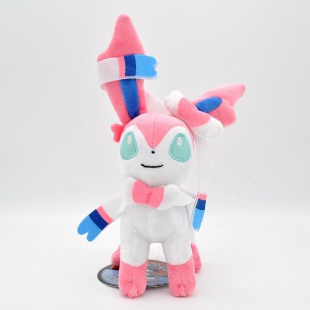 1/10 szt. Zestaw pluszowych zabawek Pokemonów z rodziny Eevee - Sylveon Umbreon Vaporeon Flareon Pikachu Wypchane Lalki Wykwintny Prezent Świąteczny dla Dzieci