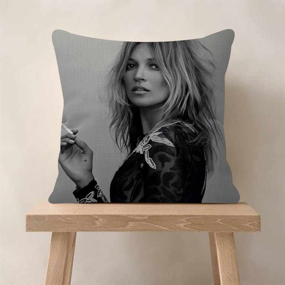 Kate Moss Fashion Modern Art Personalized Pillow Cover Kids Bedroom Wild Party Decor Pillowcase Kid Birthday Shower Gift