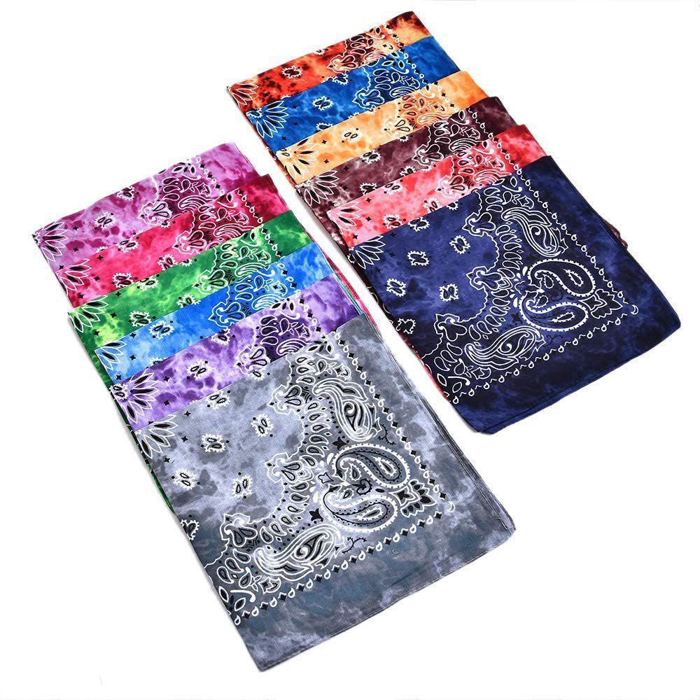 Scarves Cycling Face Mask Hip Hop Paisley Headband Hip Hop Headwea Tie Dye Bandana Cycling Outdoor