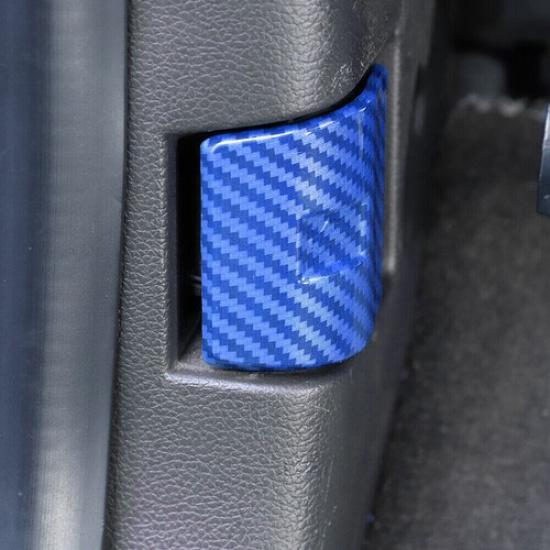 Hood Engine Switch Button Cover Trim For Ford F-150 2009- Blue Carbon Fiber