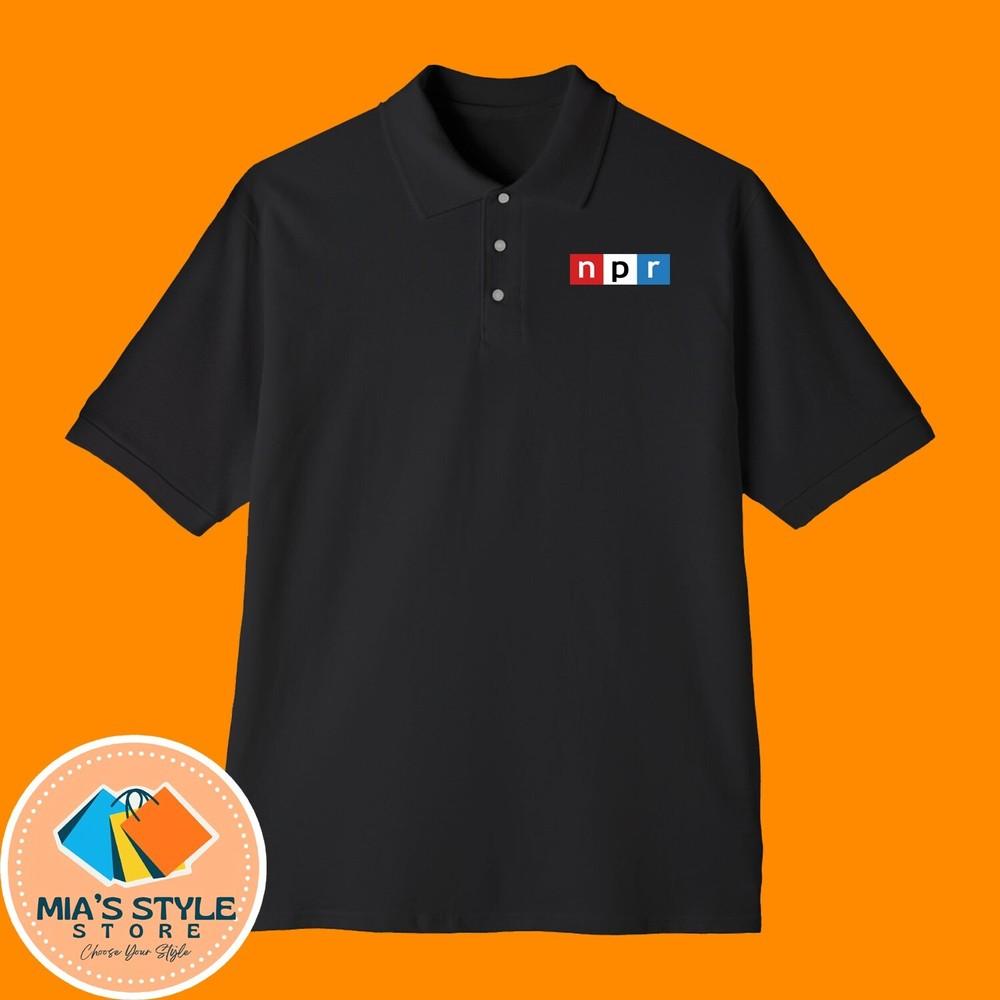 NPR National Public Radio Men#039;s Black Size S3XL Unisex T-Shirt L