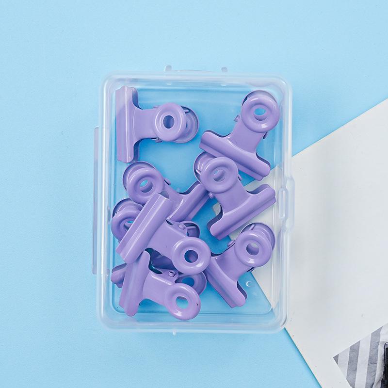 Premium Colorful Round-Head Metal Paper Clips Box
