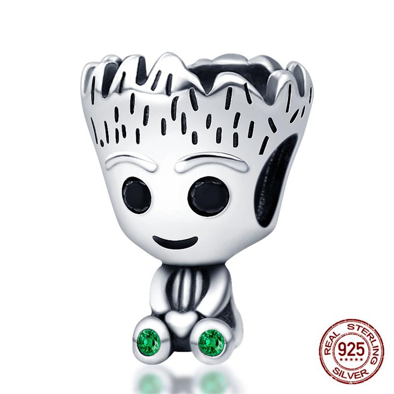 Marvel Disney Snow White Tree Elf Mickey 925 Silver Charms for DIY Jewelry Making Women Gift Bracelet