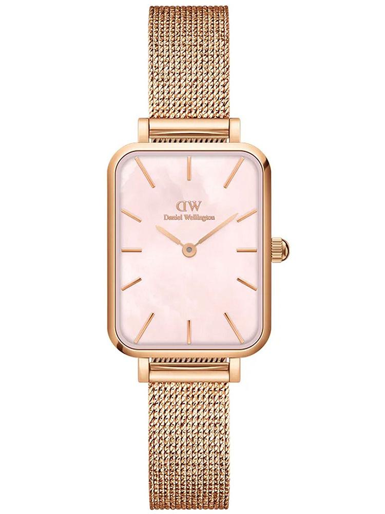 Super Merchant Damenurschenkel Daniel Wellington Quadro Pressed Melrose Pearl 20mm DW00100510 + Box (zw505o)