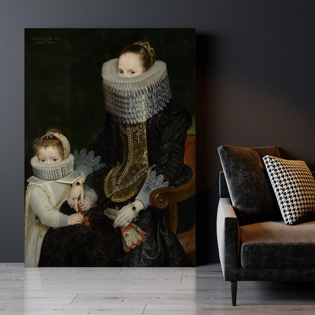 Obraz na płótnie portret rodzina w koronkach