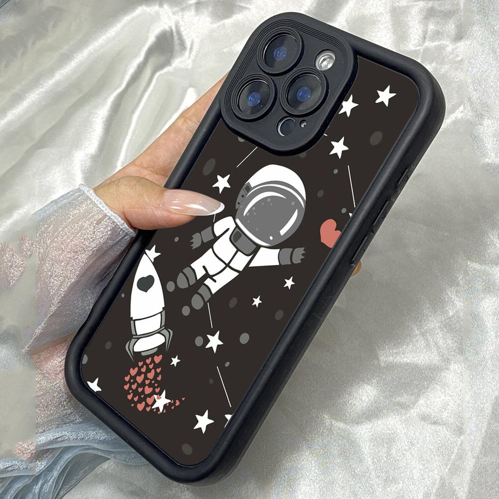 

JT53 Влюбленные Астронавты Realme C35 15 Huawei Honor 70 90 Lite X7 X8 X9 Infinix Tecno itel Motorola Google Все Модели Ангельские Глазки Мягкий ТПУ Чехол для Телефона Huawei Nova 3 чёрный