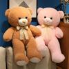 Adorable 80/100CM Colorful Bow Bear Doll Plush Toy Hug Bear Super Soft Doll Children Birthday Gift Pillow Bear Bedroom Decor