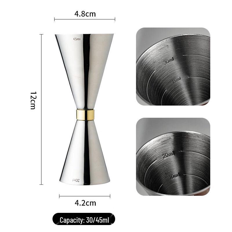 ZISIZ Edelstahl Cocktail Jigger