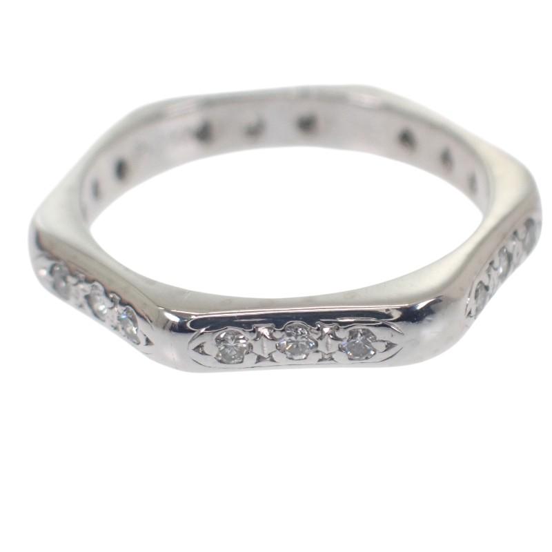 no brand  #9(JP Size) ring Pt850Platinum/diamond Women
