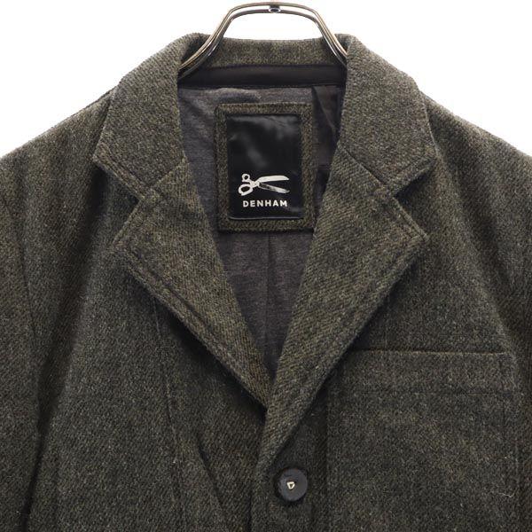 DENHAM 100% wool tailored jacket S Khaki Men's Used