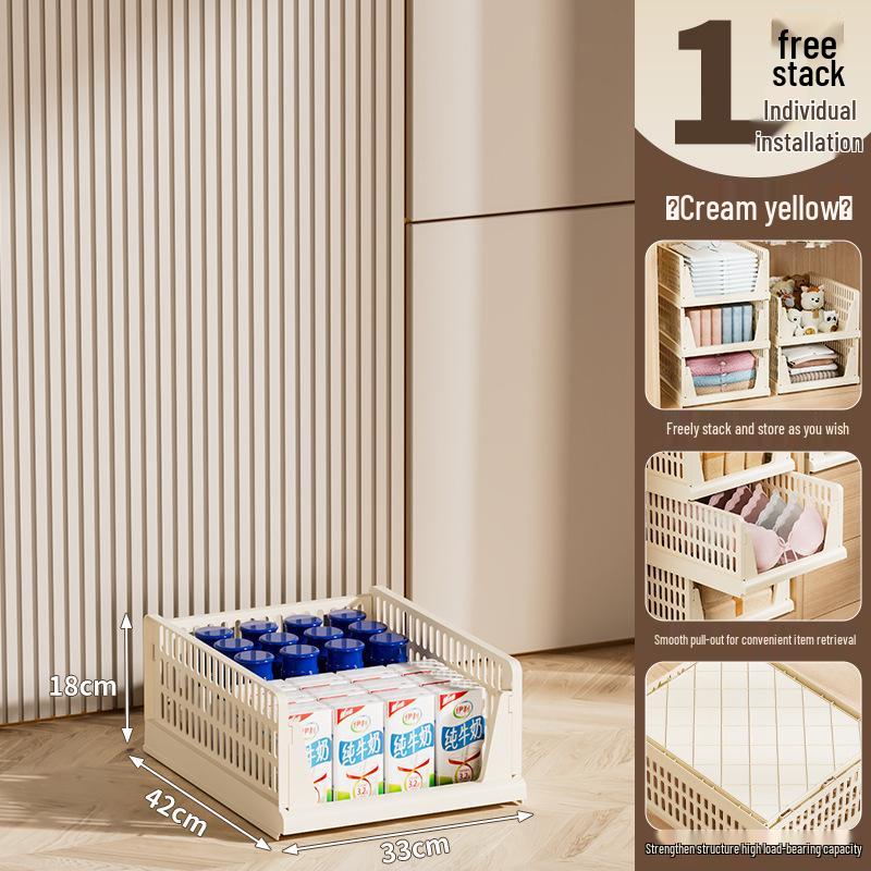 

Foldable Multi-layer Storage Basket Rack – No Installation Needed
