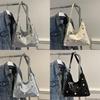 Fashionable Silver Bucket Bag With Pu Material For Daily Use And Street Style Appeal