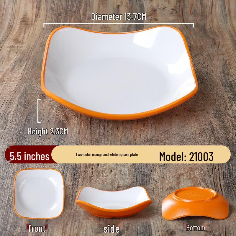 Yipan Nordic 5.5-inch Square Melamine Snack Plate
