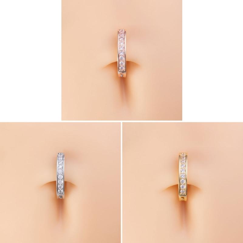 Bauchnabelring Schlichtes Design Bauchnabel Bauchpiercing Schmuck Edelstahl Material Körperschmuck für Frau Mädchen