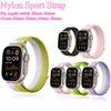 Nylon Sport Strap For Apple Watch Ultra 2/3 49mm 45mm 42mm 40mm 41mm 46mm Breathable Wristband Men Women's Band For Apple Watch Series 11 9 8 7 6 SE3