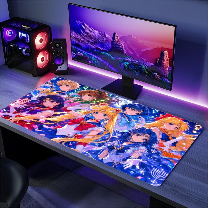 Magic Saylor Girls Color Mouse Pad Large Gaming Table Cushion Non-slip Laptop Tablet Big Mousepad XXL Mat Mini PC Playmat With Lock edge