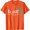 Be Still Know God Butterfly Graphic Men's Casual Round Neck Cotton T-Shirt