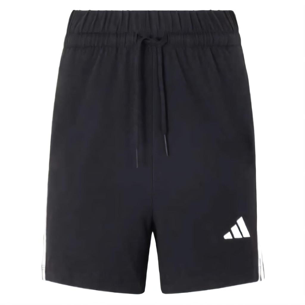 Adidas Lace-Up High-Waisted Sports Casual Shorts Women Shorts Black White JY8574