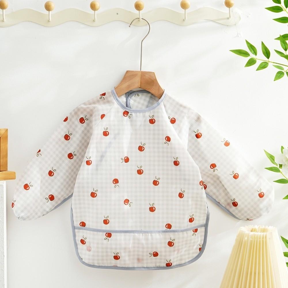 Washable Feeding Bib Long Sleeve Wash-Free Eating Bibs Portable Coveralls Bibs  Easy To Clean